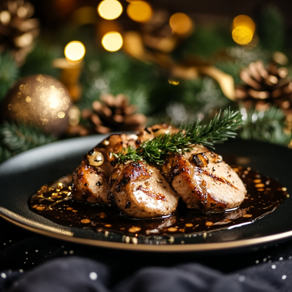 Mușchi de porc la cuptor în sos de vin