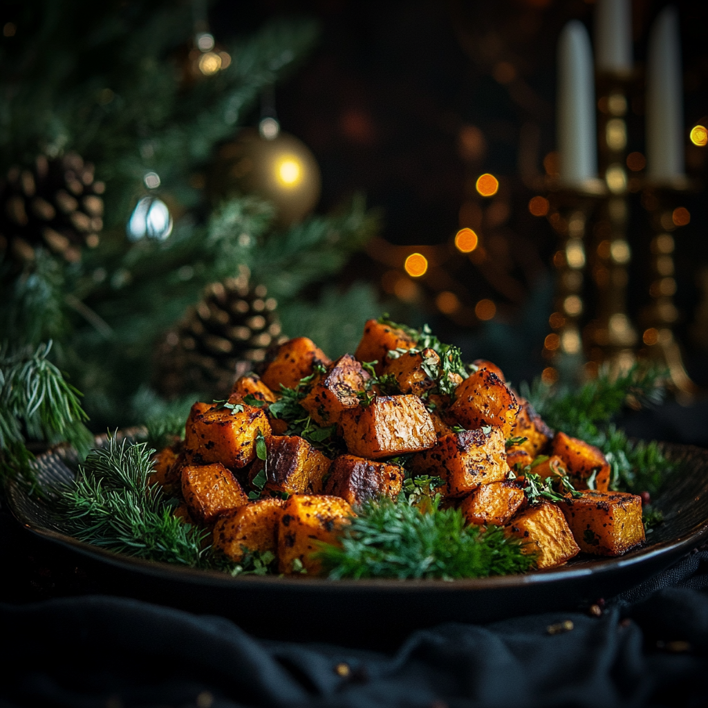 Cartofi dulci cu usturoi și pătrunjel