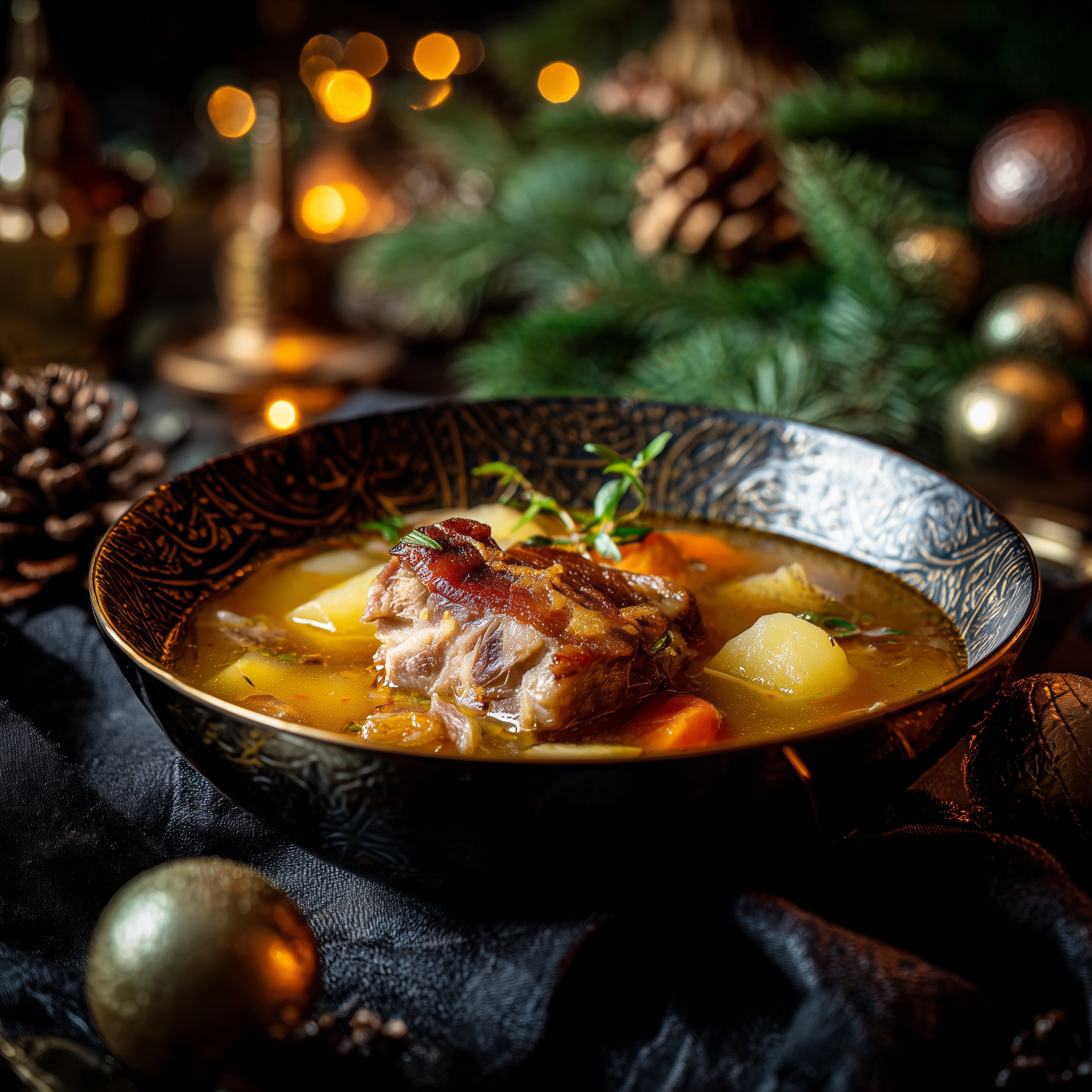 Ciorbă din rasol de porc acrită cu zeamă de varză